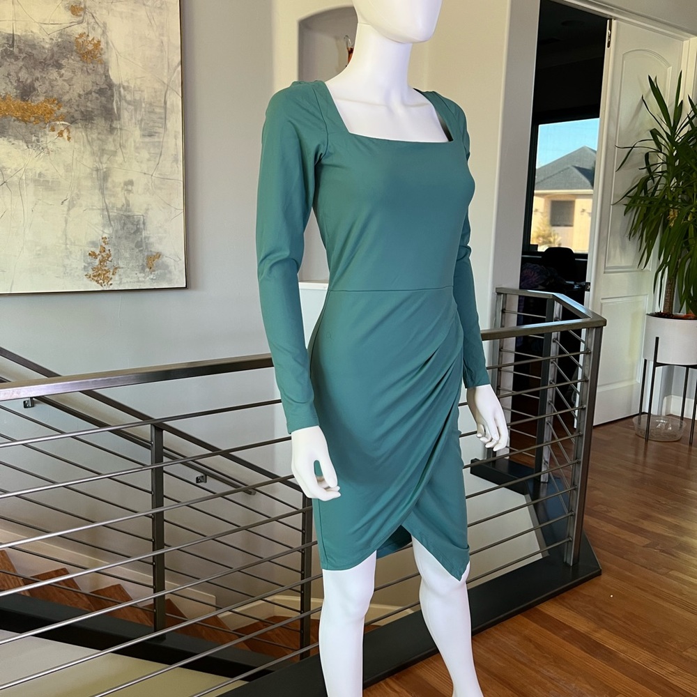 Susan Monaco Wrap Bottom Dress in Blue Spruce
